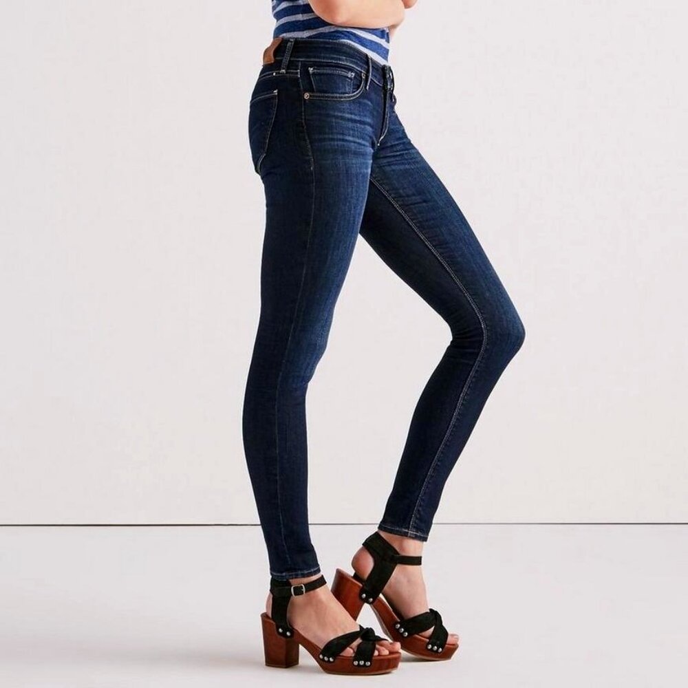 LUCKY BRAND LOW-RISE STELLA SKINNY JEANS STRETCH DENIM DARK WASH sz 4/27